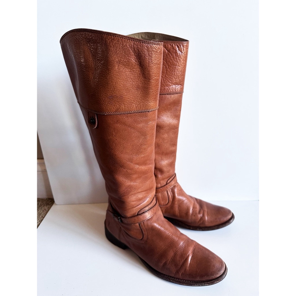 Frye Shoes - Frye Brown Leather Tall Boots Women's Size 9